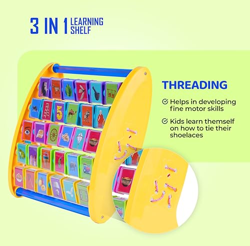 Image of FLYI STEM 3-in-1 Educational Toy Set for Kids | 3+ Years | Tamil Letters with Images | Activity Toy | Learning Shelf Toys, Lacing & Tracing Toy | Montessori | Return Gift Toys