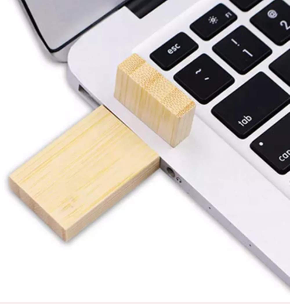 Lot de 10 clés USB en bois de bambou carbonisé haute vitesse 32 Go/3.0