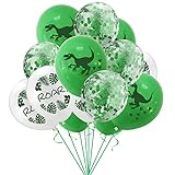 18 Inch Dinosaur Balloons Helium Foil Mylar Green and White Dinosaur Cartoon Balloons for Kids Zoo A
