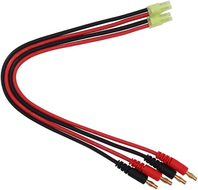 RJX 1pcs Tamiya Connector Plug To 4mm Banana Plug RC Battery Charging Lead Cable