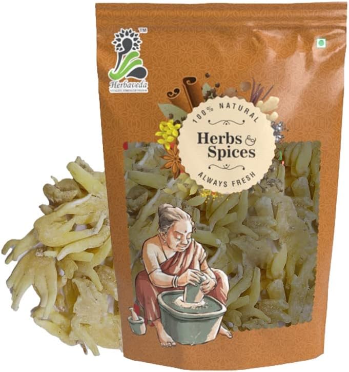 LEANBEING Herbaveda- Dried Salam Panja (Mitha) 50 Grams|Hatta Haddit|Panchaule Dactylorhiza Hatagirea|Salab Panja|Panja Meetha|Lucky Hand Root
