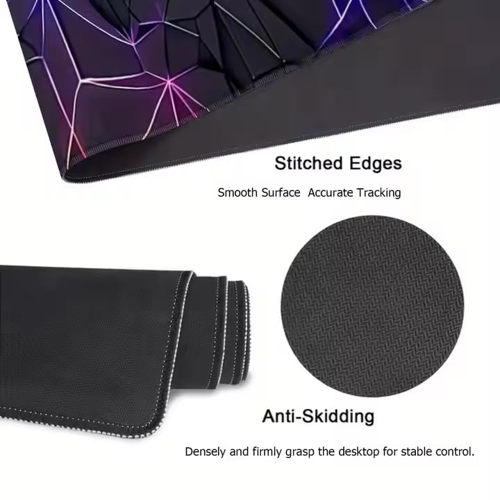 Image of KRESHU Antislip 300x800x2 mm Gaming 3D Mousepad Extended Large Non Slip Desk Mat and Keyboard Mat Suitable for PC, Computer, Laptop, Keychain, Party (Pack of 1)
