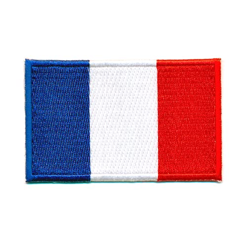 Écusson thermocollant à coudre / repasser drapeau de la France 40 x 25 mm 0910 A