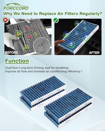 Image of 4-Pack Cabin Air Filters for Jeep Liberty 2008-2012, Dodge Nitro 2007-2011