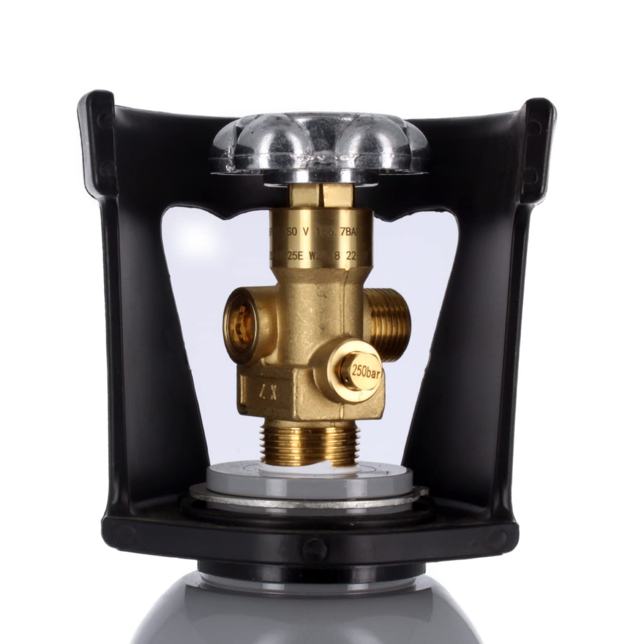 Bouteille Co2 de 2 kg en aluminium entièrement rechargeable avec valve résiduelle spéciale pour gazage alimentaire et gazeurs