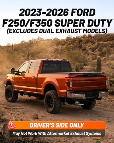 Image of WOLFBOX Retractable Bed Step for 2023-2026 Ford F250 /F350 Super Duty, 330 LBS Heavy-Duty Truck Bed Step, Non-Slip Aluminum Tailgate Step Replace Easy Bolt-On(Excludes Dual Exhaust Models)