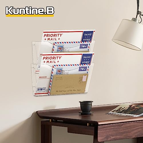 Kuntine.B 3 PACK Clear Single Pocket File Holder Hanging Wall Organizer thumb #5
