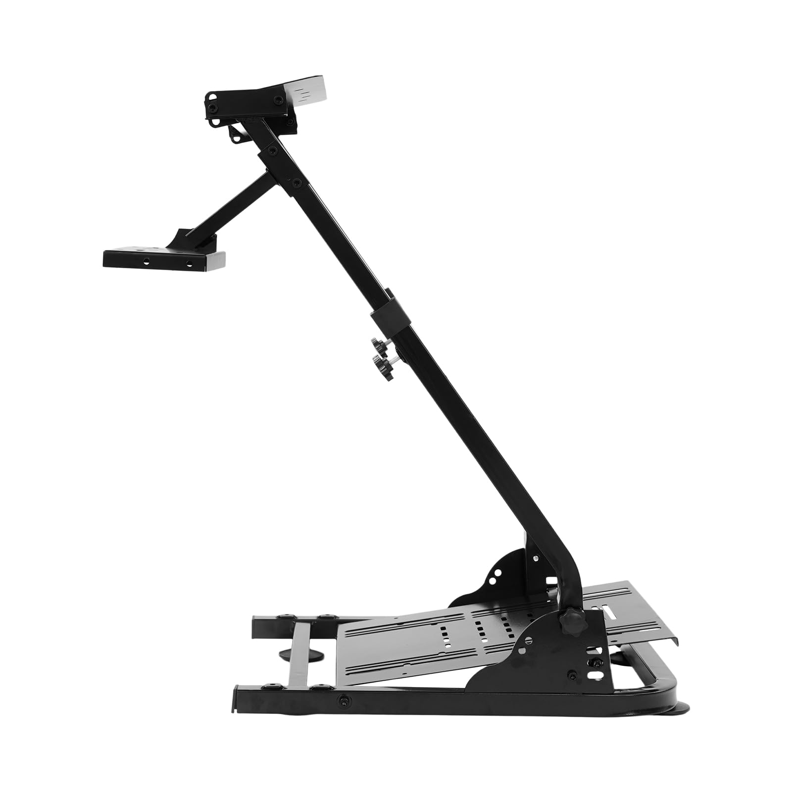 Dettchan Support de volant pliable noir pour les jeux, hauteur réglable de 56 à 78 cm, pour salles de jeux, lieux de divertissement, studios personnels