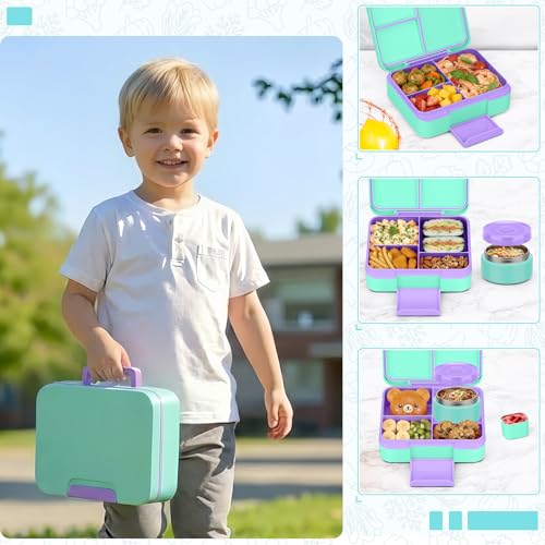 Image of WyfKyd Bento Lunch Box with Soup Thermo Hot Food Container for Kids Adults