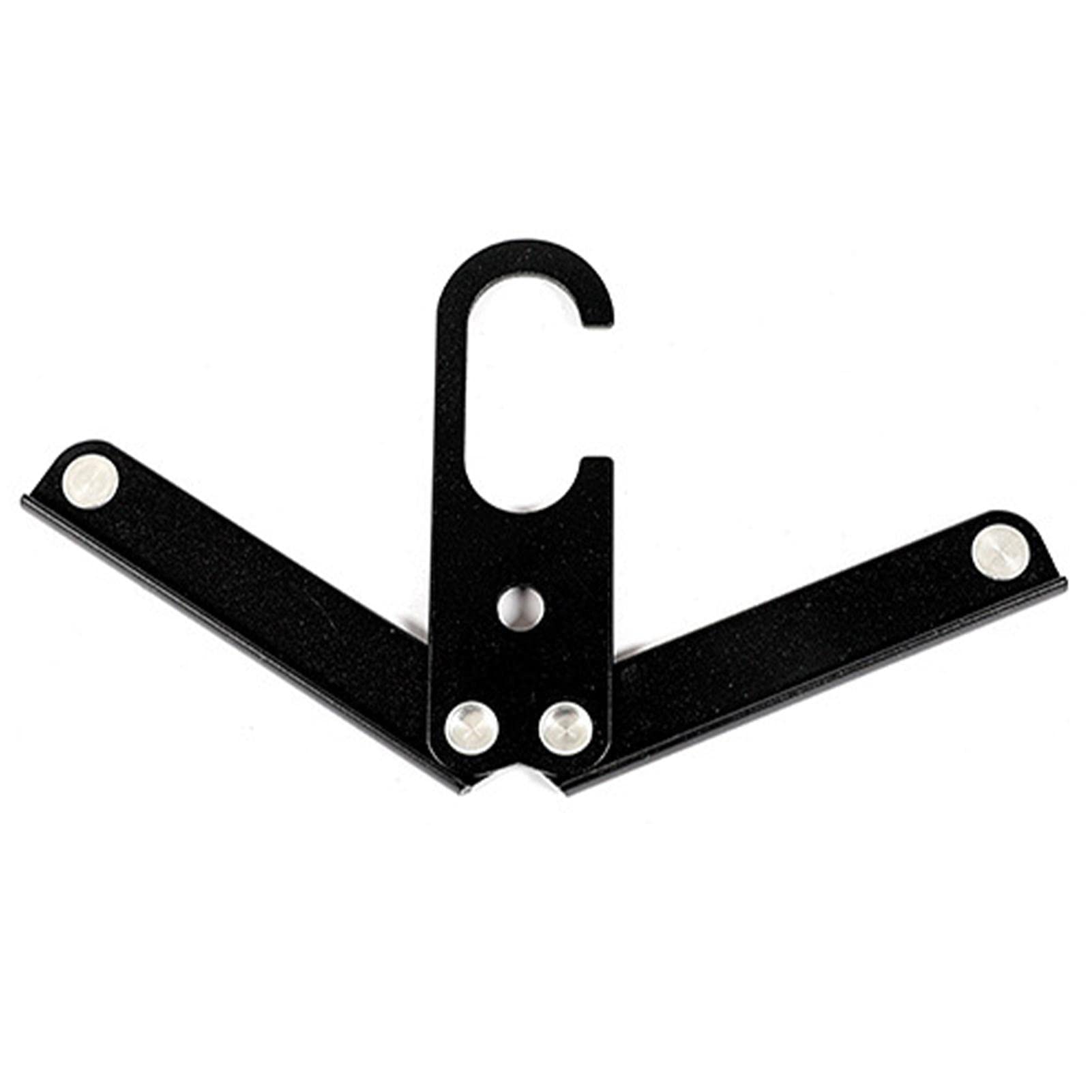 Povanjer Black Travel Hangers | Polished Mats Folding Hangers - Heavy Duty Metal Travel Hangers Portable Space Saving Travel Hangers For Camping Cruise Hotel Space Saving