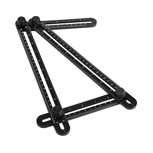 Regla de Medición de Multi-Ángulos, Herramienta de Plantilla de ángulos Múltiples Buscador de ángulos de Acero Inoxidable Regla Plegable Profesional