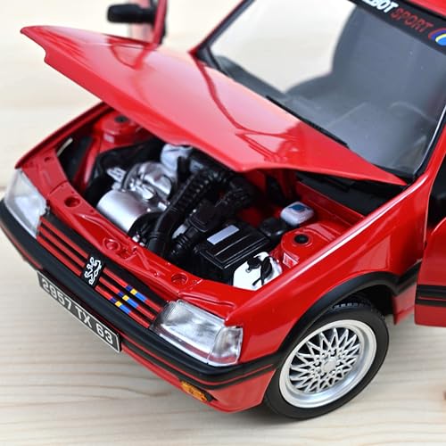 Norev - Peugeot 205 GTI 1.9 PTS Deco 1991 Vallelunga Red 1:18 Miniatur, 184846, Rot, 1/18