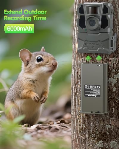 Image of Upgraded 6000mAh New Reveal Lithium Battery Pack Compatible with Reveal Hunting Camera Ultra, X, X Pro, Pro 3.0, X Gen 2.0 3.0, XB, SK, Solar & USB Rechargeable, Lasting Power for Hunting