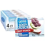 Capri Sun Fruit Punch Flavored 100% Juice Blend From Concentrate With Added Ingredient and Other Natural Flavor, 6 oz. Pouches, 40 Per Case