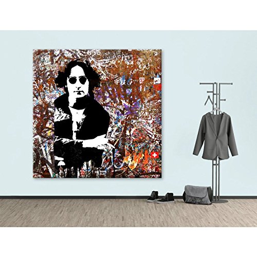 Paul Sinus Art Collage John Lennon Bronze Impression d’art Impression 3D sur toile 100 x 100 cm 4 cm - Les Beatles, Paul McCartney, John Lennon, RIngo Starr, George Harrison Paul Sinus Art Collage John Lennon Bronze Impression d'art Impression 3D sur toile 100 x 100 cm 4 cm – Image 3