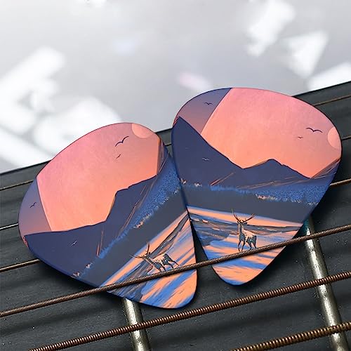 Lot de 12 médiators tendance et durables en forme de paysage hivernal pour guitare électrique et basse - Les Beatles, Paul McCartney, John Lennon, RIngo Starr, George Harrison Lot de 12 médiators tendance et durables en forme de paysage hivernal pour guitare électrique et basse – Image 8