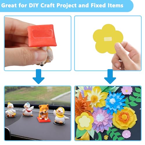 252 Stück Klebepunkte Doppelseitig,Transparenter Entfernbare Doppelseitige Klebepunkte,Kleine Rechteckig Selbstklebend Keine Spuren Klebepunktes Transparent,für Büro Zuhause Poster Party Dekoration