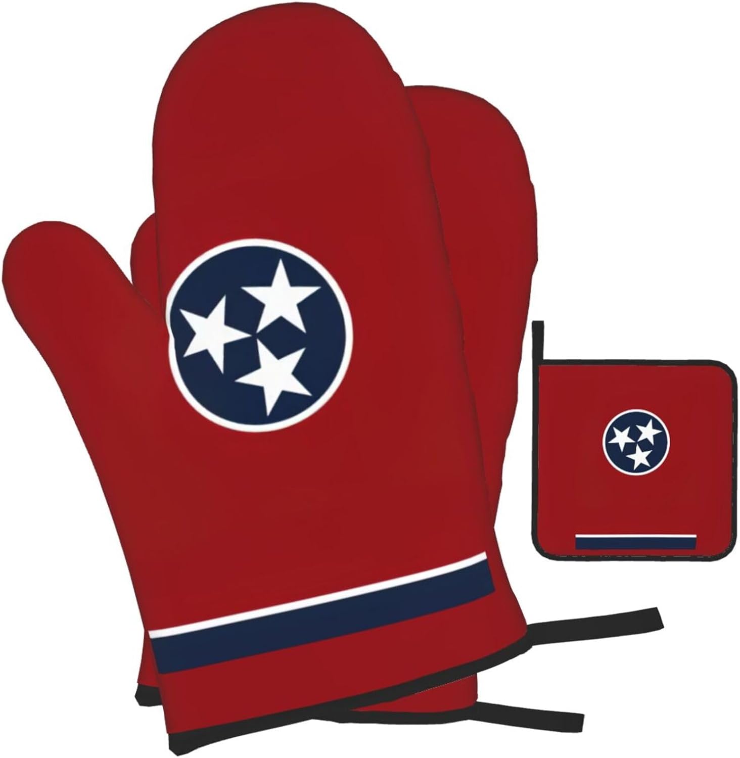Tennessee State Flag Print Heat Resistant Microwave Gloves, Used for Baking, Cooking, and Fashion Kitchen Essentials