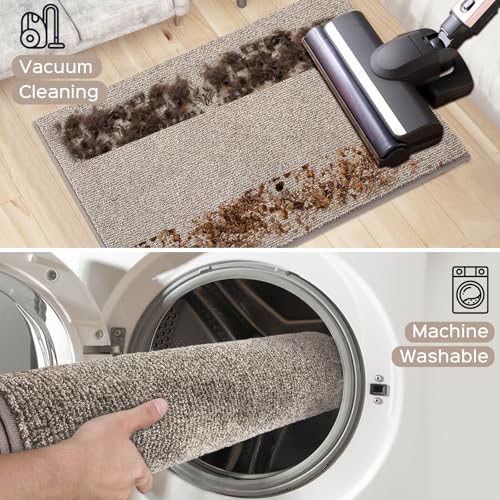 Image of Washable Kitchen Rug 32 inch x 72 inch Rectangular, Non Slip Absorbent Indoor Entryway Runner Rug for Floor, Laundry, Bathroom, Bedroom (Roll Packing)