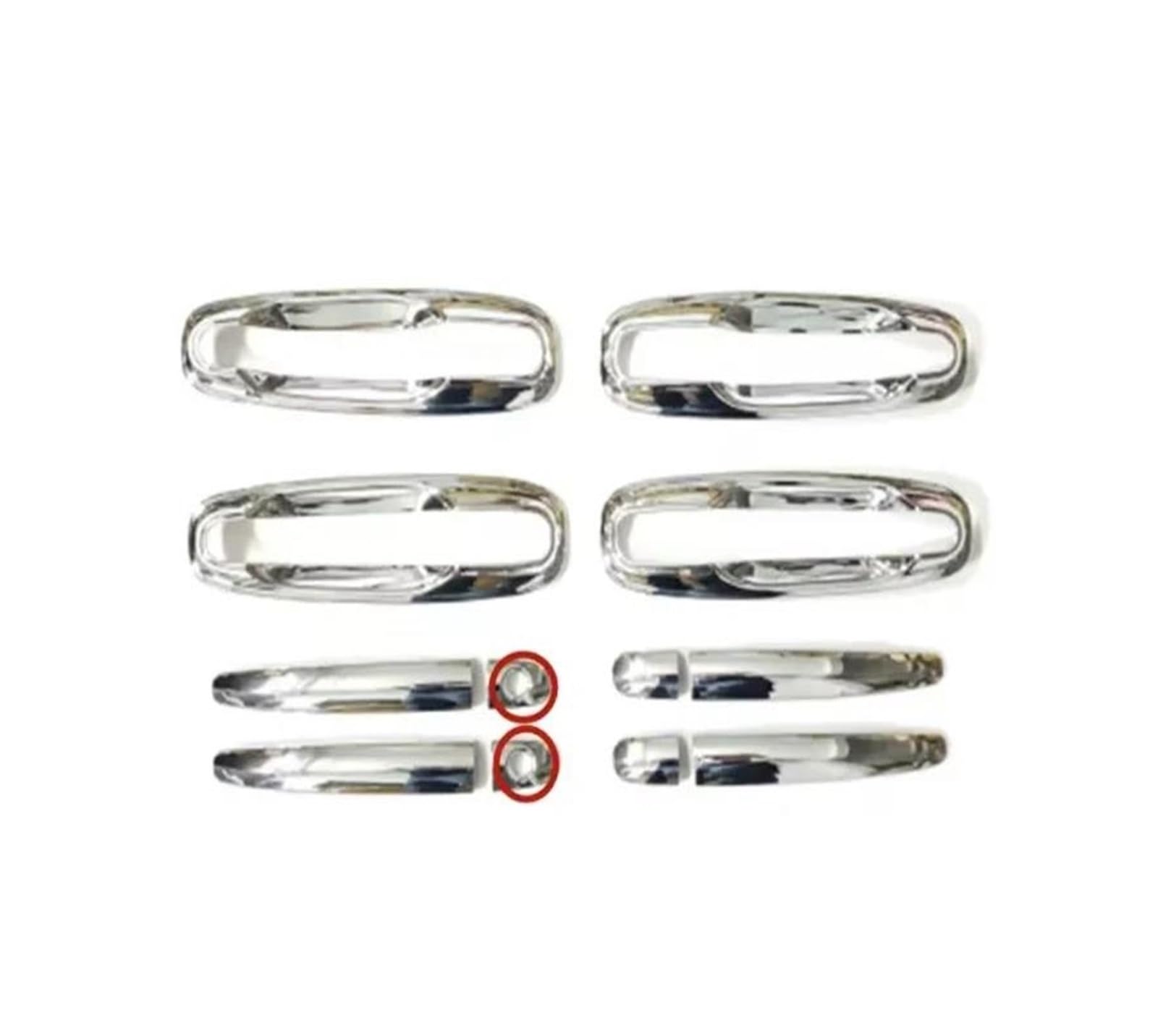 Cubierta de manija de puerta cromada que renueva el diseño plateado de tu Daewoo Nubira