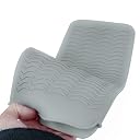 2PCS Silicone Heat Resistant Mat Pouch for Hair Straightener, Curling Iron, Flat Iron and Hot Hair Tools Grey gallery image