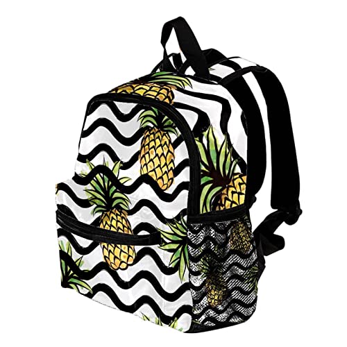 Sac à dos enfants 30,5 cm à rayures et ananas pour garçons et filles