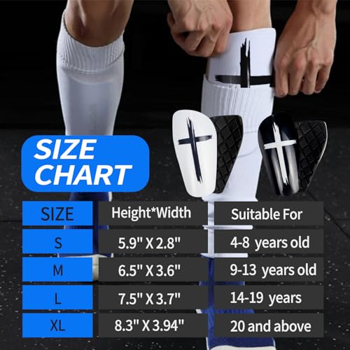 TOMIYO Shin Guards Soccer for Kids Youth Adults, Lightweight and Breathable Child Calf Protective Gear， Shin Pads Soccer Equipment for 4-6 Years Old & Sleeves Equipment with Soccer Socks - Thumbnail 3