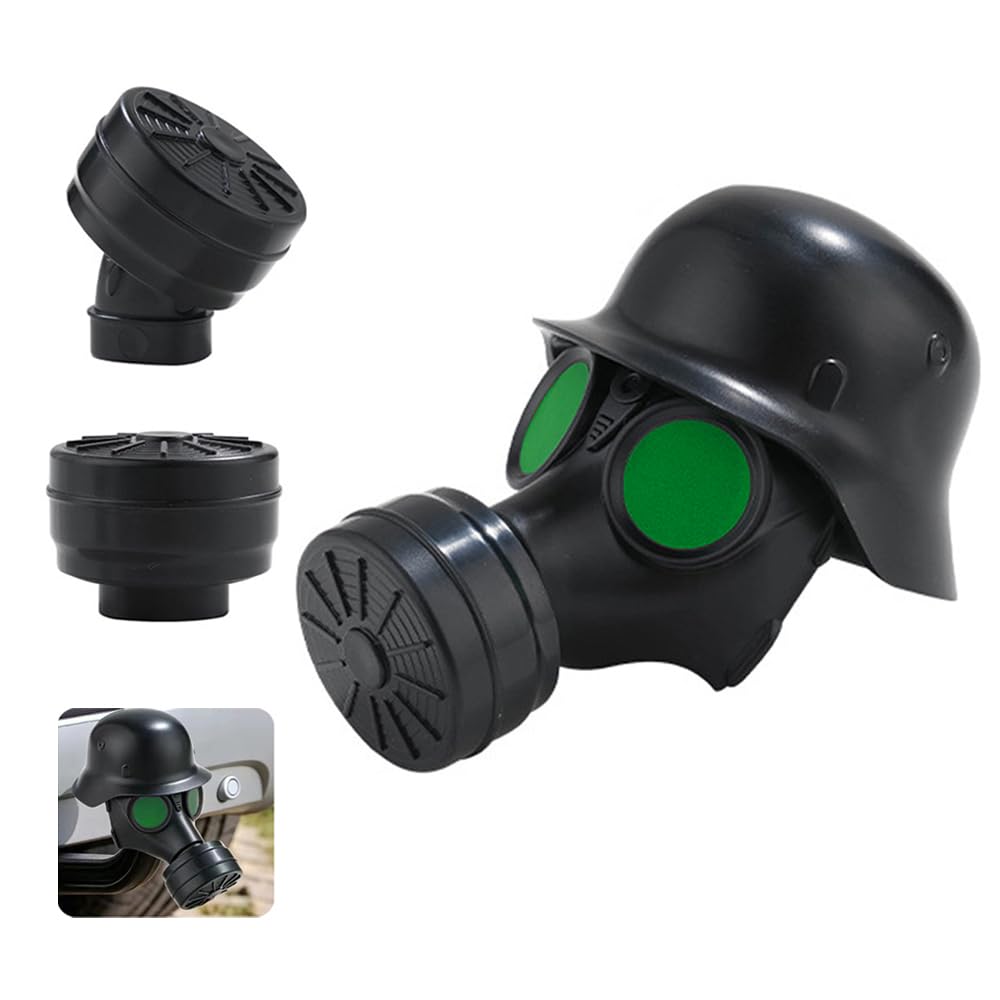 Abdeckung Anhängerkupplung individuelle, Einzigartige Gasmaske Design, Mit Austauschbare Lang-Kurz-Nase für 50 mm Kugelkopfkupplungen, Kugelkopf Abdeckung, Ahk Schutzkappe, Hänger Kupplung Kappe