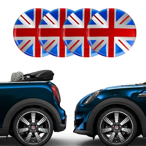Cache-moyeux de finition supérieure style drapeau UK pour Mini