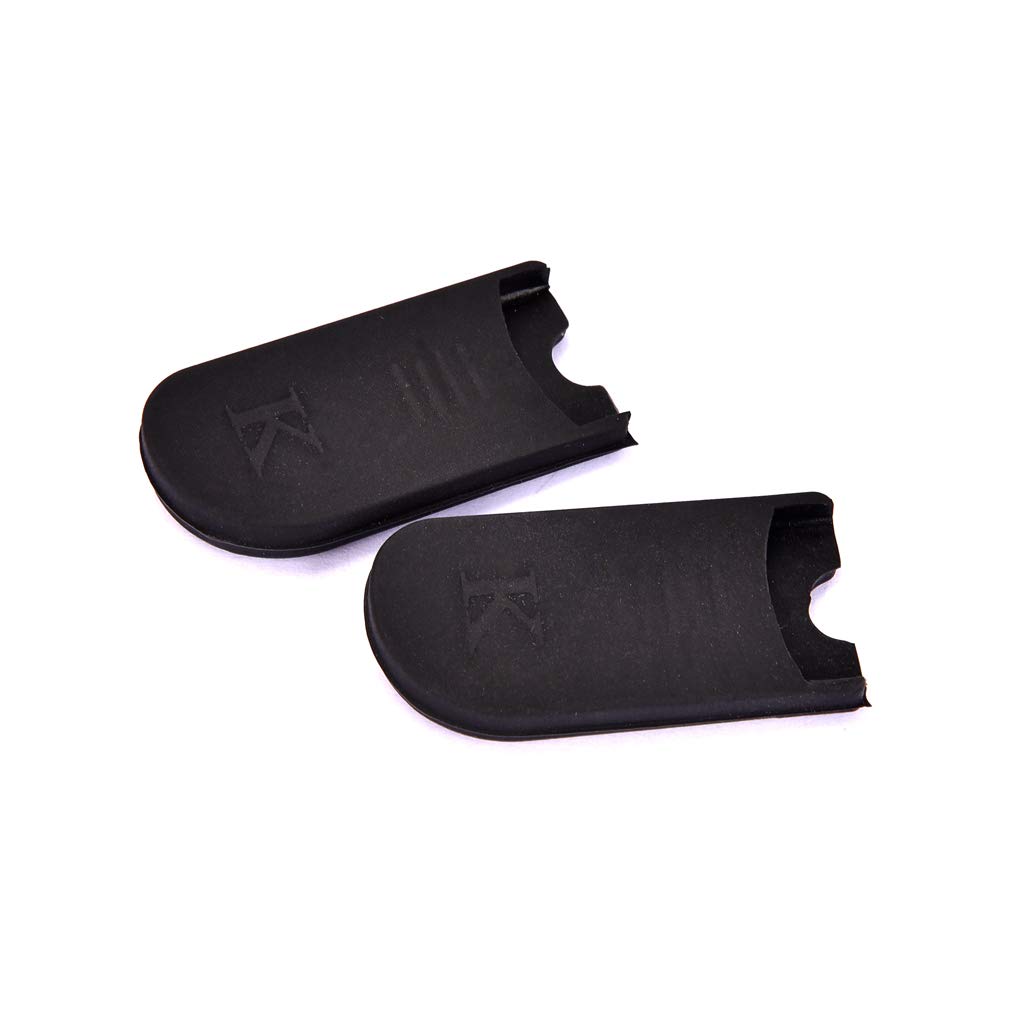 Alnicov Lot de 2 crochets de pouce pour saxophone alto, ténor, soprano en caoutchouc, avec coussin de protection, noir