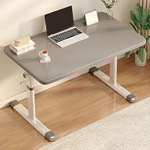 Manual Lifting Adjustable Standing Desk, Sit-Stand Desk, Modern Office Computer Desk, Density Board Top with Metal Frame, Ergonomic Home Office Grey 120x60cm/47.2x23.6in