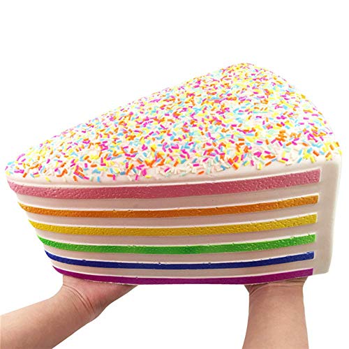 Ganjiang Giant Squishy Toys Jumbo Rainbow Cake Squishy Slow Rising Squishies with Rainbow