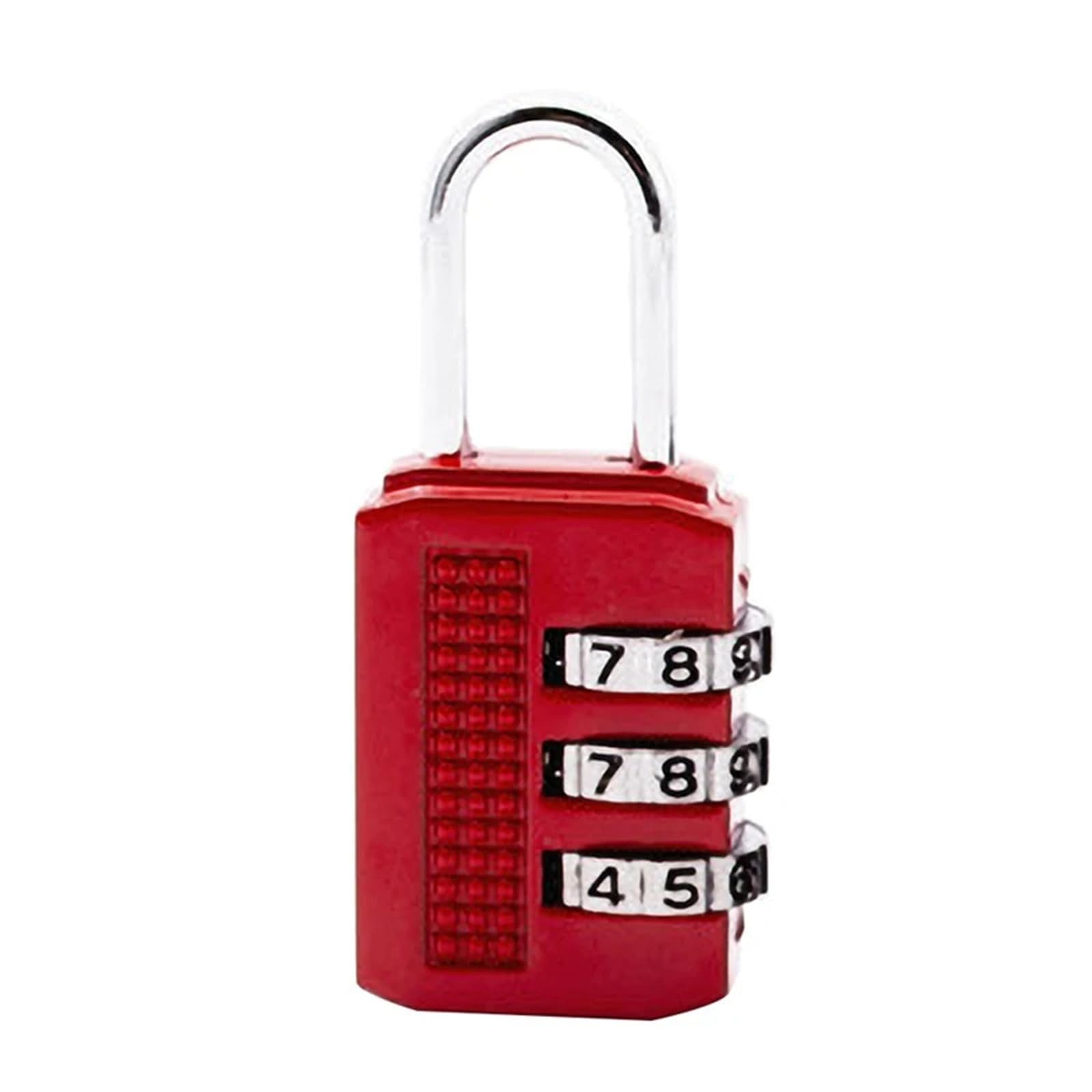 Vorhängeschlösser mit Code, 3-stelliges Zahlenschloss mit Zahlenkombination, Vorhängeschloss, Handtasche, Koffer, Schubladenschloss, 1 Stück(Claret)