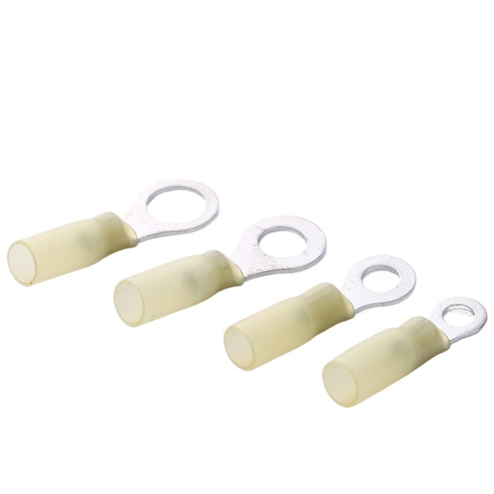 Terminal termorretráctil aislado conector de Cable eléctrico 12-10 AWG anillo amarillo M4 M5 M6 M8 M10 M12 Para Engarzar Bricolaje y Electricistas