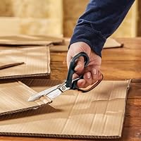 Fiskars Pro 8" PowerArc Shop Shears, Heavy Duty Serrated Utility Scissors — image 8