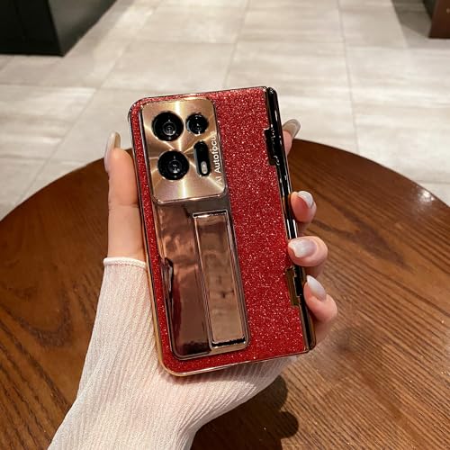 Coque Oppo Find N2 en cuir brillant élégant avec charnière