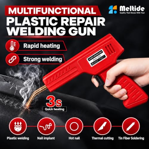 Image of Meltide Plastic Welder Kit, 2-in-1 Hot Stapler for DIY Plastic Repair