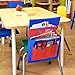 AKAYOK Chairback Buddy Pocket Chart, Chairback Pocket Chart, Chair Pockets for School Home Classroom Preschool Daycare, Seat Chair Storage Pocket with 6 Storage Pocket and Student Name Tag Slot (Red)