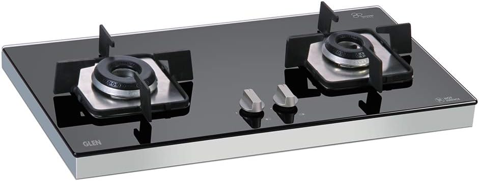 Glen Glass 2 Burner Gas Stove, Black (BH1022SQFIN)