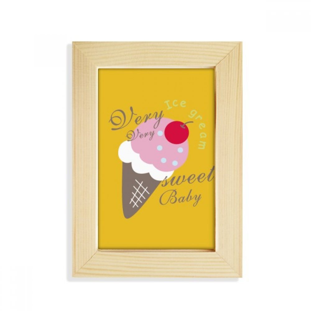 Marco de la Foto de Madera 5x7 Pulgadas con Pintura de Cereza Dulce para Escritorio