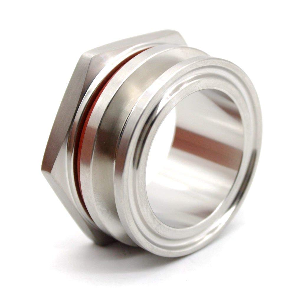 Racor de compresión de mamparo 1.5”2" Hervidor de acero inoxidable TC Weldless Bulkehad 304 Bulkhead-TC50.5MM