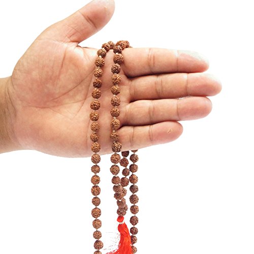 Rudraksha Japa Mala 7 Mm | Authentic Indian 108 Beads | Hand-Picked | Rosary For Chanting - Set Of Two Only By Ikshvaku #TOP1