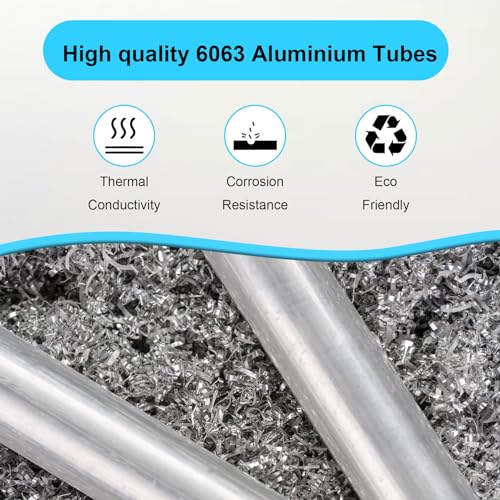 iMeistek 6063 Aluminium-Rundrohre, 5 mm Außendurchmesser, 2 mm Innendurchmesser, 300 mm Länge, 1,5 mm Wand, nahtlos, gerade, Aluminiumrohre (3 Stück)