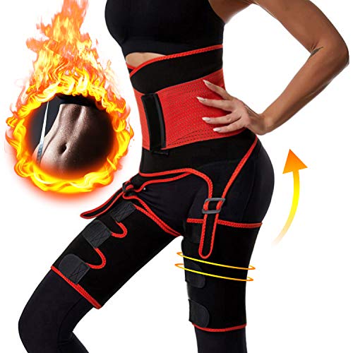 RaMokey Fajas Reductoras Adelgazantes Mujer, 3 en 1 Ajustable Cinturón Lumbar Abdominal Deportivo Trimmer para Pérdida de Peso y Modelado del Cuerpo