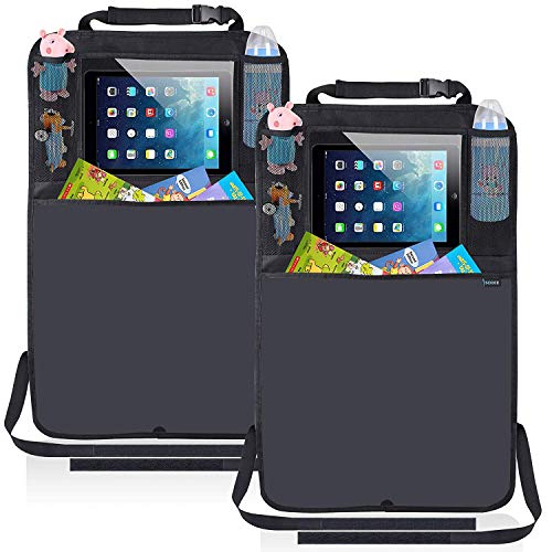Termichy Kick Mats Car Seat Back Protector Organizer with 10.1