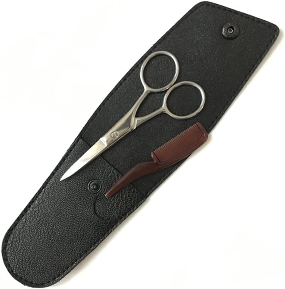 Mikinona Stainless Steel Eyebrow Scissors Hair Scissors Meridian Trimmer Mens Grooming Kit Barber Shop Trimmers