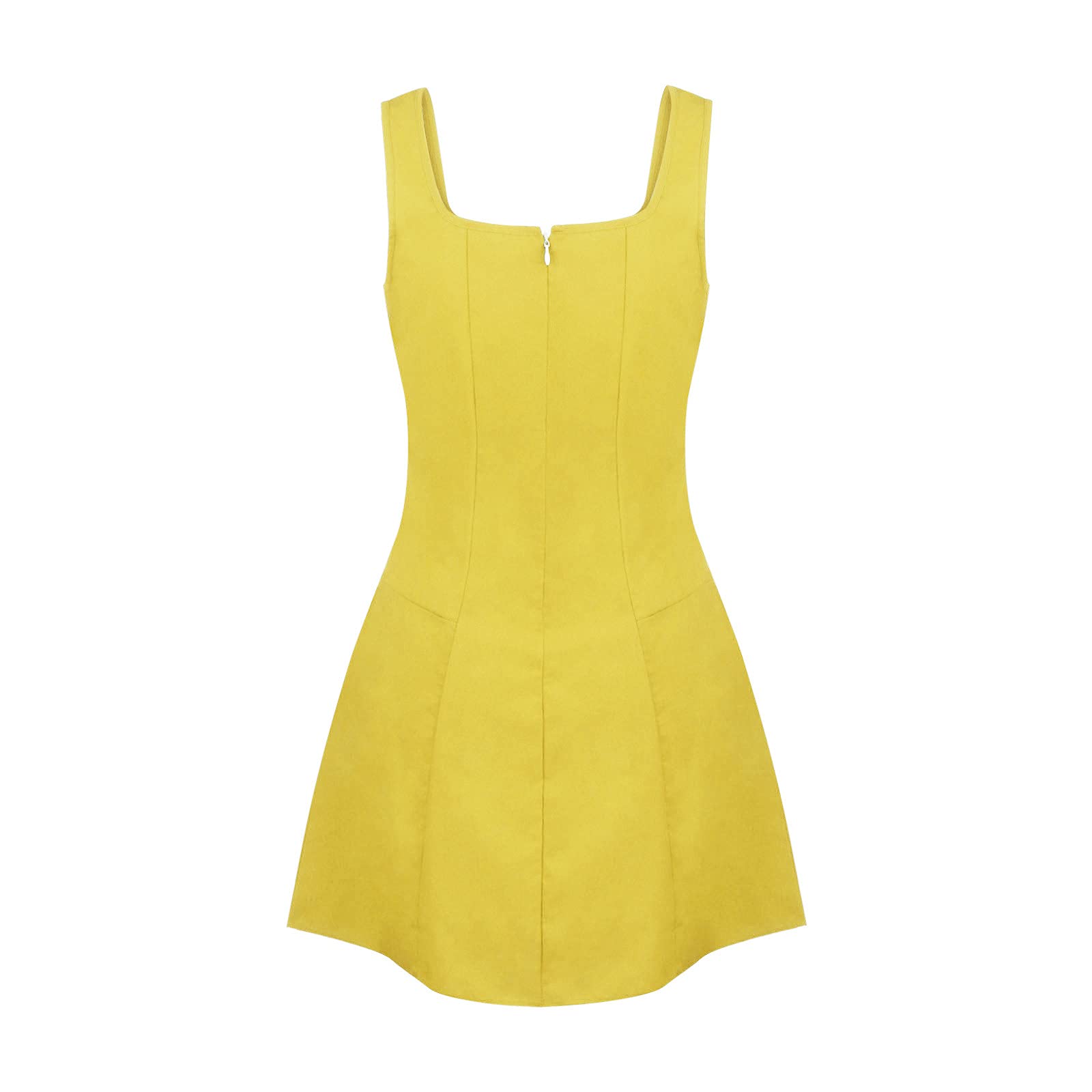 Dresses for Women UK Casual A-line Dresss pandex Dress School Girl Plus Size Sexy Yellow