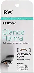 Henna Para Sobrancelhas Delineador Castanho Claro Rare Way - Glance Henna - 3,5gr