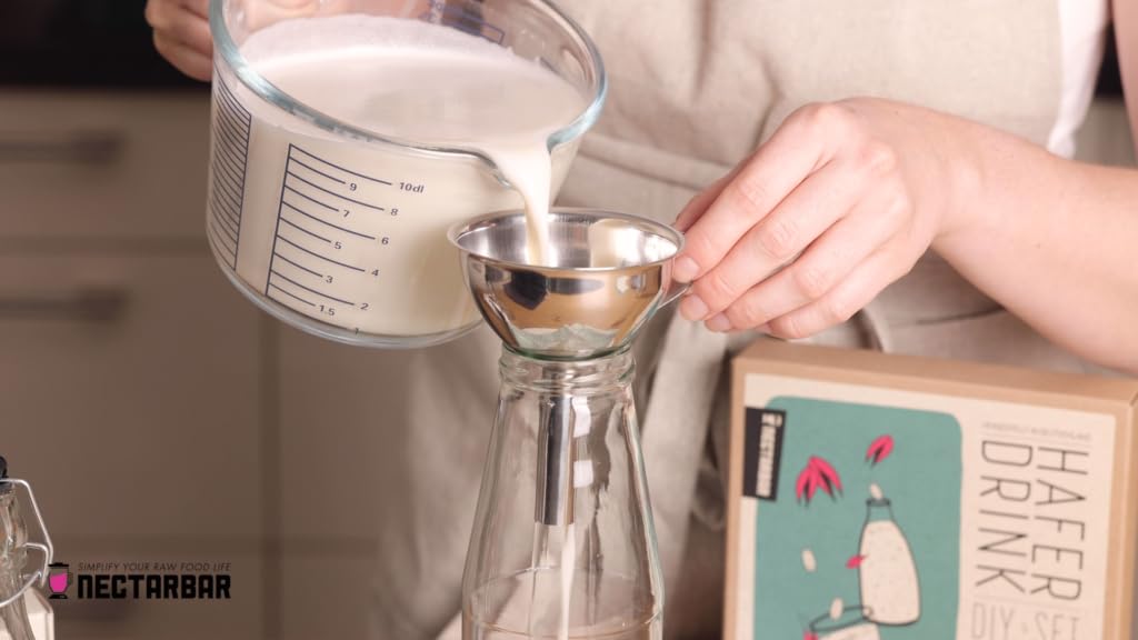 DIY-Set für Haferdrink, Enzymlösungen N1/N2 und Leinen-Filterbeutel (Im Karton: Box, 20 ml - für 200 Liter)
