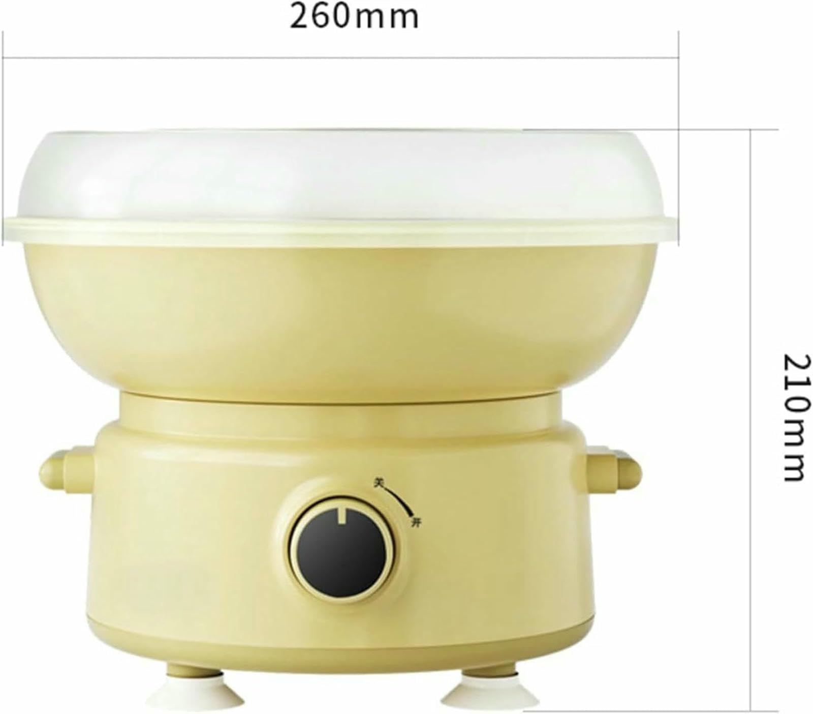 Máquina hacer algodón azúcar 400 W, máquina de algodón de azúcar con paleta gran diámetro de 250 mm y recipiente para prevención salpicaduras, el hilo sale 3 segundos despué sprecalentamiento
